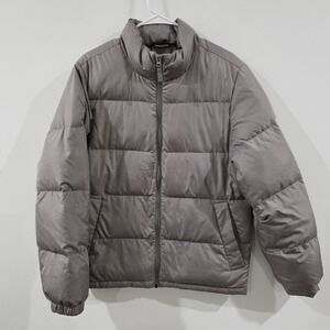Lands End Mens Down Puffer Jacket Size Small Gray Outdoor‎ Winter